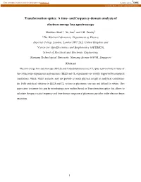 And Frequency-Domain Analysis of Electron-Energy Loss Spectroscopy