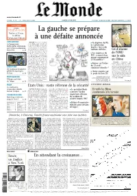 LE MONDE/PAGES&lt;UNE&gt;
