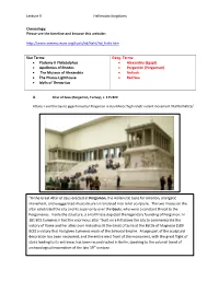 Lecture 9 Hellenistic Kingdoms Chronology