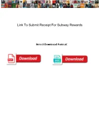 Link to Submit Receipt for Subway Rewards