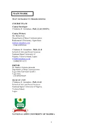Mac 343 Radio/Tv Programming