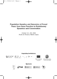 Population Genetics and Genomics of Forest Trees: from Gene Function to Evolutionary Dynamics and Conservation
