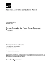 Preparing the Power Sector Expansion Program