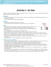“The Distributive Property: the Core of Multiplication” Appendix (Page 1 of 5)