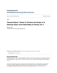 Â•Œresearch Reportâ•Š. Review of the Music and Scripts of "In