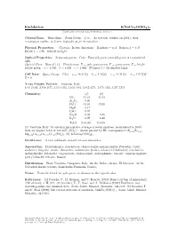 Euchlorine Knacu3o(SO4)3 C 2001-2005 Mineral Data Publishing, Version 1