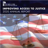 Improving Access to Justice 2020 Annual Report