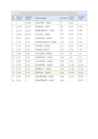 Route and Timing Deatils of Vehicle Number OD02F5297