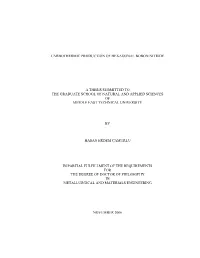 Carbothermic Production of Hexagonal Boron Nitride A