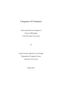 Categories of Containers