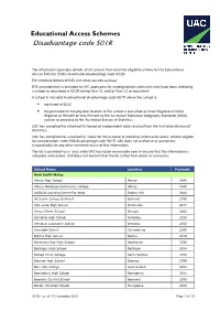 EAS S01R School List