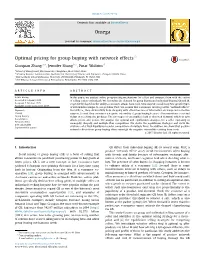 Optimal Pricing for Group Buying with Network Effects$