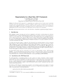 Requirements for a Real-Time .NET Framework A