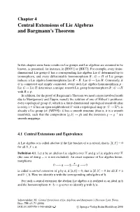 Central Extensions of Lie Algebras and Bargmann's Theorem
