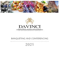 DAVINCI Banqueting 2021 EMAIL V2.Indd