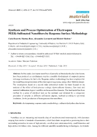 Synthesis and Process Optimization of Electrospun PEEK-Sulfonated Nanofibers by Response Surface Methodology