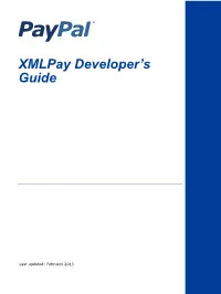 Xmlpay Developer's Guide