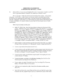 Dissenting Statementof Commissioner Michael J