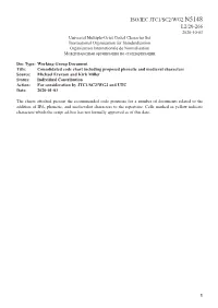 Iso/Iec Jtc1/Sc2/Wg2 N5148 L2/20-266