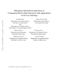 Managing Unbounded-Length Keys in Comparison-Driven Data