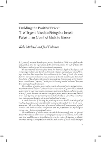 Palestinian Conflict Back to Basics*