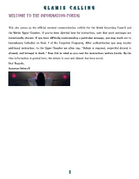 Glamis Calling 1 Welcome to the Information Portal