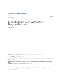 Power of Attorney: Convenient Contract Or Dangerous Document? Catherine Seal