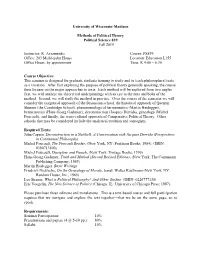 The Methods of Political Theory