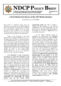 A Post-Modernist Glance at the AFP Modernization