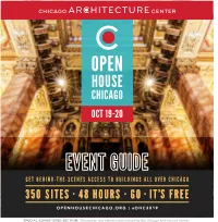 EVENT GUIDE | # OHC2019 SPECIAL ADVERTISING SECTION: This Section Was Edited and Produced by the Chicago Architecture Center