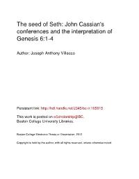 John Cassian's Conferences and the Interpretation of Genesis 6:1-4