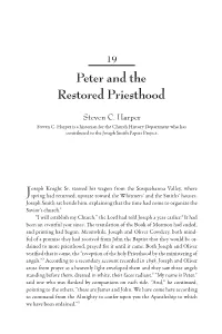 Peter and the Restored Priesthood