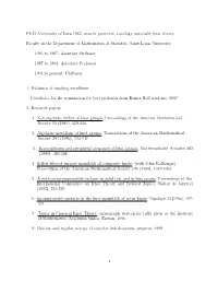 Ph.D. University of Iowa 1983, Area in Geometric Topology Especially Knot Theory