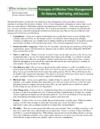 Principles of Effective Time Management for Balance, Well