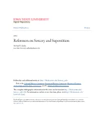 Reformers on Sorcery and Superstition Michael D