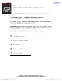 Speculating on London's Housing Future