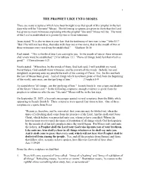 The Prophet Like Unto Moses