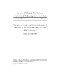 The Role of Science in the Management of Estuaries in Southeastern Australia: the NSW Experience
