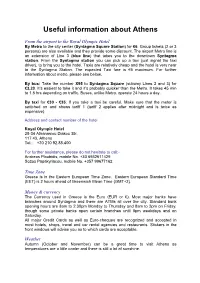 Useful Information About Athens