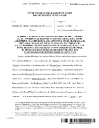 (A) Authorizing the Debtors to Assume the Closing