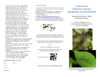 A Checklist of Oklahoma Odonata