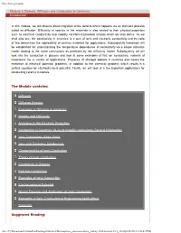 Module 3: Defects, Diffusion and Conduction in Ceramics Introduction