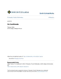 On Conditionals