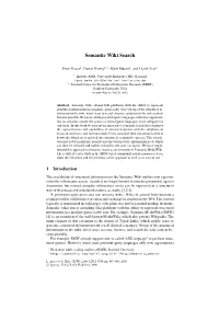 Semantic Wiki Search