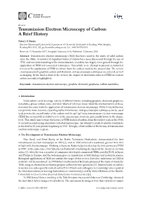 Transmission Electron Microscopy of Carbon: a Brief History