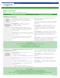Web of Science Benefits