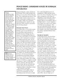 CANADIAN VOICES in SOMALIA Introduction