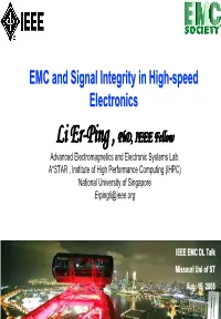 EMC and Signal Integrity in High-Speed Electronics