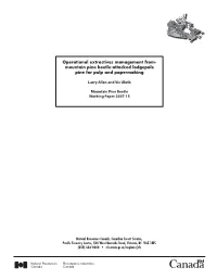 Mountain Pine Beetle-Attacked Lodgepole Pine for Pulp and Papermaking