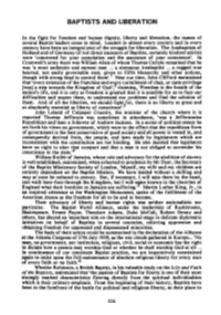 Baptists and Liberation